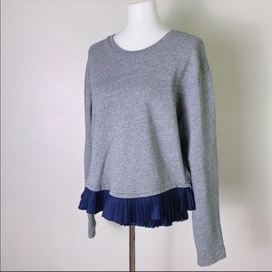 J. CREW Ruffle-Hem Sweatshirt size large